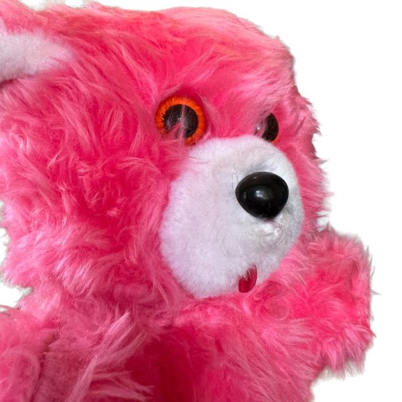 Vintage Superior Toy and Novelty Kitsch Carnival Prize Pink Bear - Picture 5 of 7